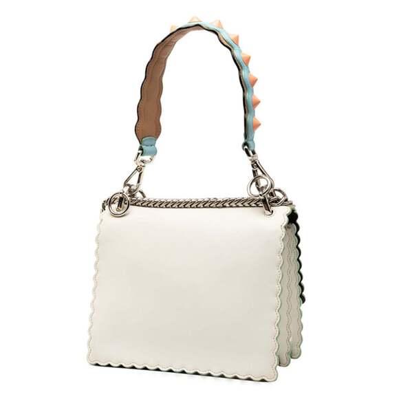 FENDI White Leather Shoulder Bag - Picture 2 of 6